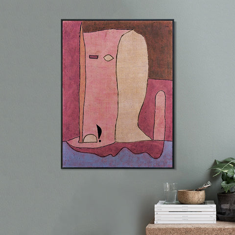 INVIN ART Framed Canvas Giclee Print Gartenfigur;1932 by Paul Klee Wall Art Living Room Home Office Decorations