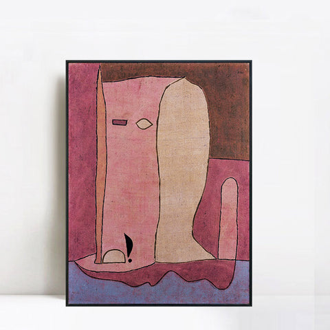 INVIN ART Framed Canvas Giclee Print Gartenfigur;1932 by Paul Klee Wall Art Living Room Home Office Decorations