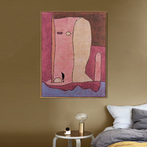 INVIN ART Framed Canvas Giclee Print Gartenfigur;1932 by Paul Klee Wall Art Living Room Home Office Decorations