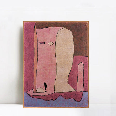 INVIN ART Framed Canvas Giclee Print Gartenfigur;1932 by Paul Klee Wall Art Living Room Home Office Decorations