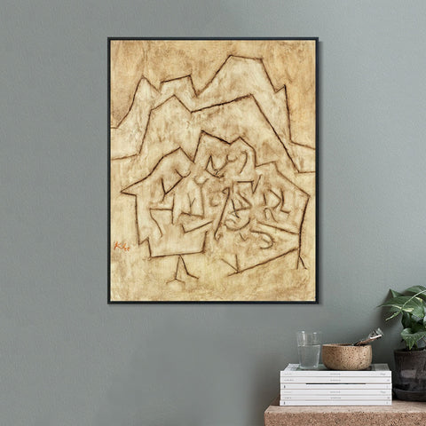 INVIN ART Framed Canvas Giclee Print Gebirgs Gartlein;1939 by Paul Klee Wall Art Living Room Home Office Decorations