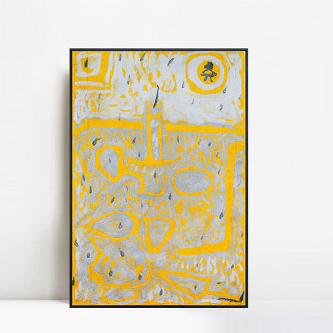 INVIN ART Framed Canvas Giclee Print 1937 Candlestand by Paul Klee Wall Art Living Room Home Office Decorations