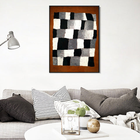 INVIN ART Framed Canvas Giclee Print ritmicamente;1930 by Paul Klee Wall Art Living Room Home Office Decorations