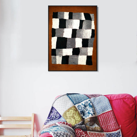 INVIN ART Framed Canvas Giclee Print ritmicamente;1930 by Paul Klee Wall Art Living Room Home Office Decorations