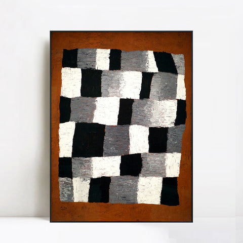 INVIN ART Framed Canvas Giclee Print ritmicamente;1930 by Paul Klee Wall Art Living Room Home Office Decorations