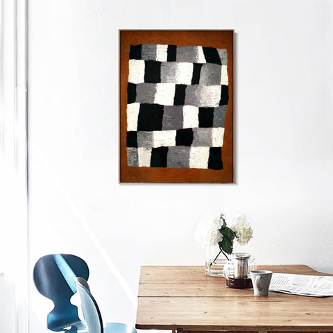 INVIN ART Framed Canvas Giclee Print ritmicamente;1930 by Paul Klee Wall Art Living Room Home Office Decorations