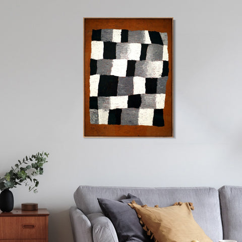 INVIN ART Framed Canvas Giclee Print ritmicamente;1930 by Paul Klee Wall Art Living Room Home Office Decorations