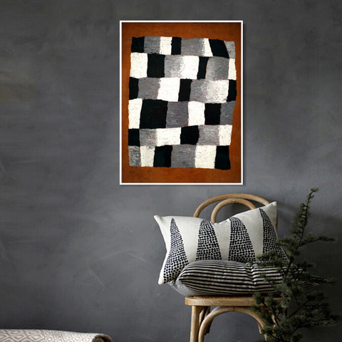 INVIN ART Framed Canvas Giclee Print ritmicamente;1930 by Paul Klee Wall Art Living Room Home Office Decorations