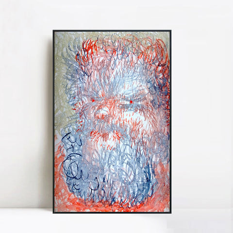 INVIN ART Framed Canvas Giclee Print R??bezahls Enkel (R??bezahl's grandson) by Paul Klee Wall Art Living Room Home Office Decorations