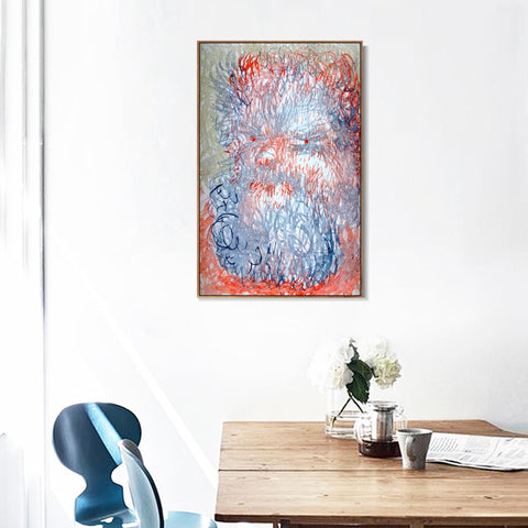 INVIN ART Framed Canvas Giclee Print R??bezahls Enkel (R??bezahl's grandson) by Paul Klee Wall Art Living Room Home Office Decorations