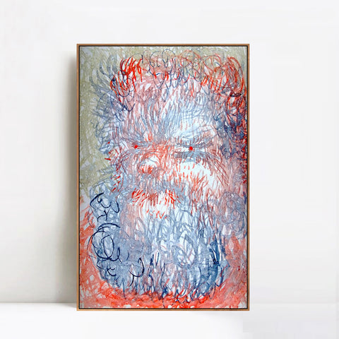 INVIN ART Framed Canvas Giclee Print R??bezahls Enkel (R??bezahl's grandson) by Paul Klee Wall Art Living Room Home Office Decorations