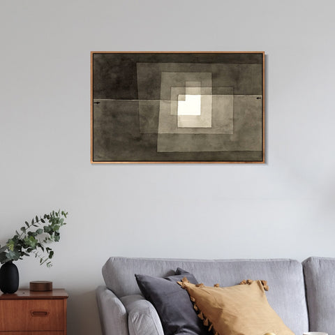 INVIN ART Framed Canvas Giclee Print Two Ways by Paul Klee Wall Art Living Room Home Office Decorations