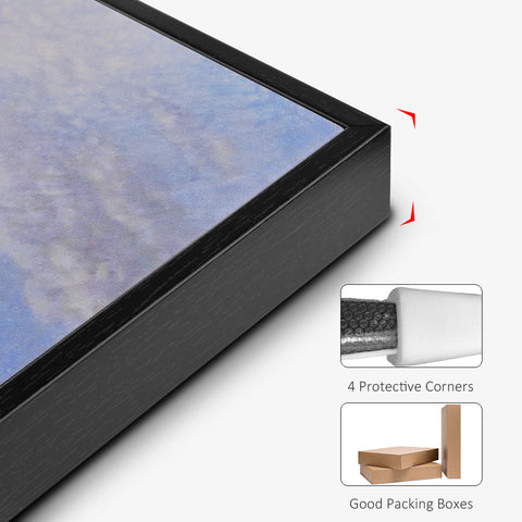 INVIN ART Framed Canvas Giclee Print Fuji from Gotenyama on the T?kaid? at Shinagawa by Katsushika Hokusai Wall Art Living Room Home Office Decorations