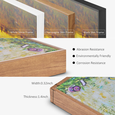 INVIN ART Framed Canvas Rocky Crags at L'Estaque by Pierre Auguste Renoir Wall Art Living Room Home Office Decorations