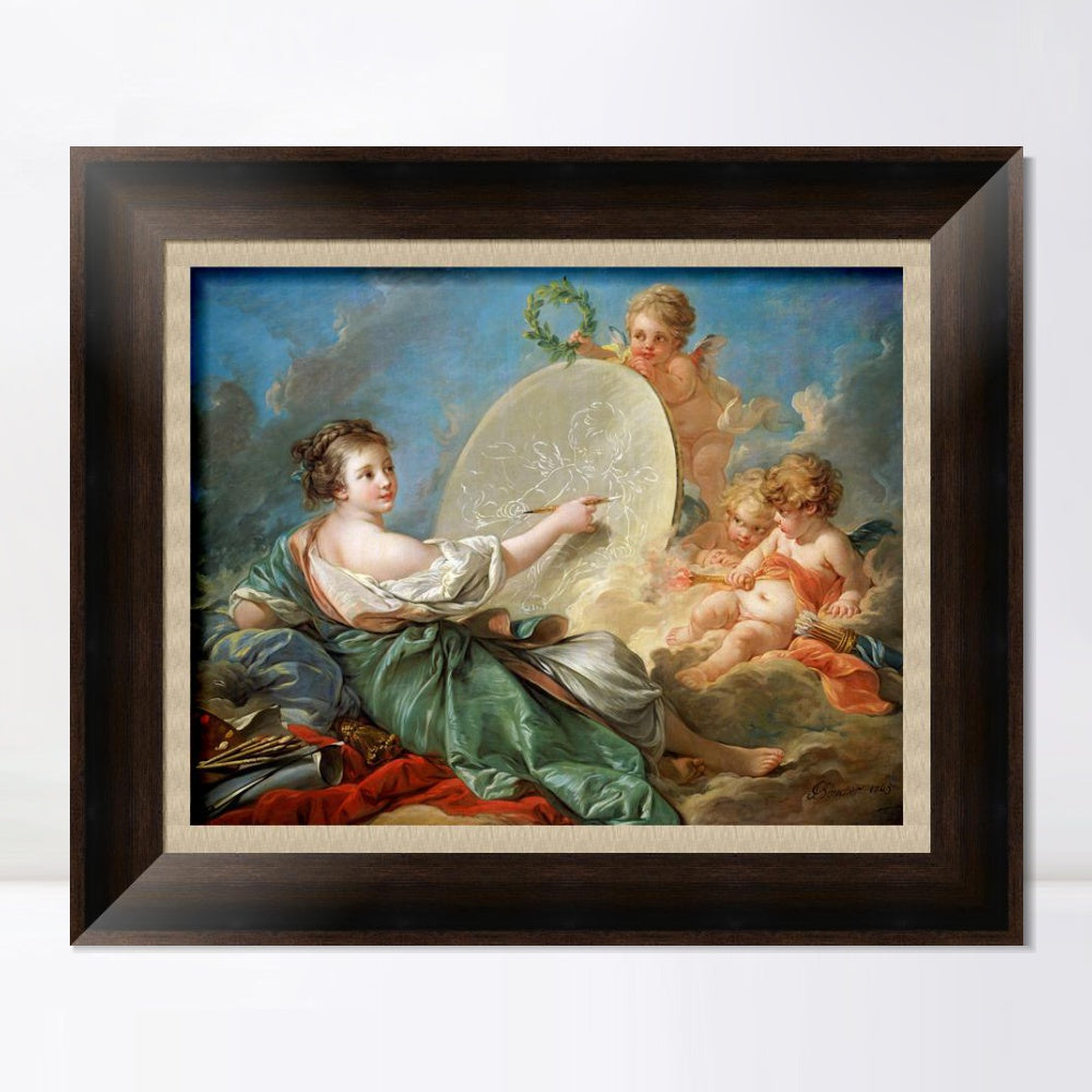 INVIN ART Framed Canvas Art Giclee Print Reimagined by Francois Boucher Wall Art Living Room Home Office Decorations