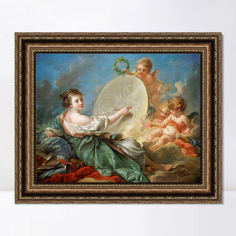 INVIN ART Framed Canvas Art Giclee Print Reimagined by Francois Boucher Wall Art Living Room Home Office Decorations