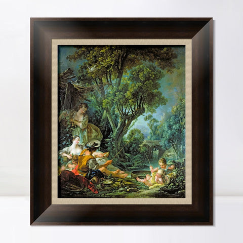 INVIN ART Framed Canvas Art Giclee Print Series#004 by Francois Boucher Wall Art Living Room Home Office Decorations