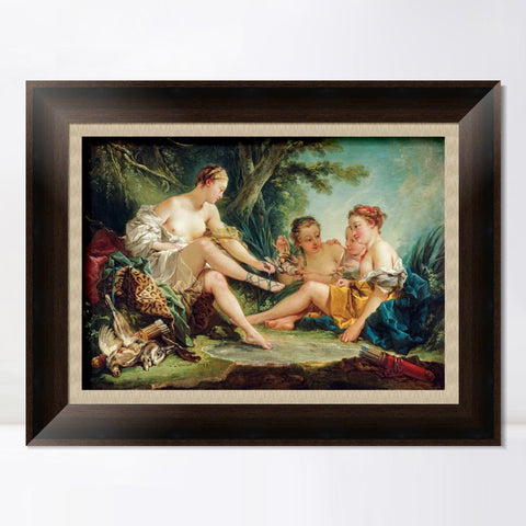 INVIN ART Framed Canvas Art Giclee Print Series#009 by Francois Boucher Wall Art Living Room Home Office Decorations