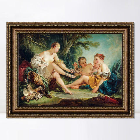 INVIN ART Framed Canvas Art Giclee Print Series#009 by Francois Boucher Wall Art Living Room Home Office Decorations