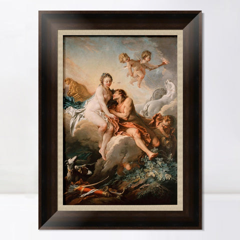 INVIN ART Framed Canvas Art Giclee Print Venus and Mars by Francois Boucher Wall Art Living Room Home Office Decorations