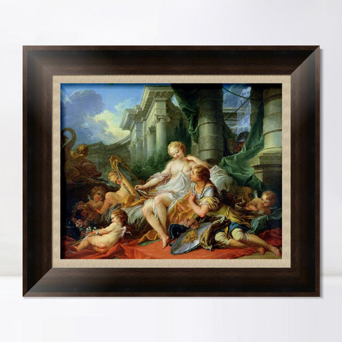 INVIN ART Framed Canvas Art Giclee Print Rinaldo Armida by Francois Boucher Wall Art Living Room Home Office Decorations