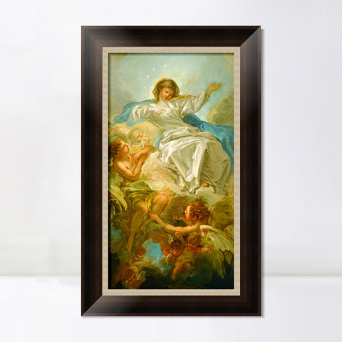 INVIN ART Framed Canvas Art Giclee Print Series#016 by Francois Boucher Wall Art Living Room Home Office Decorations