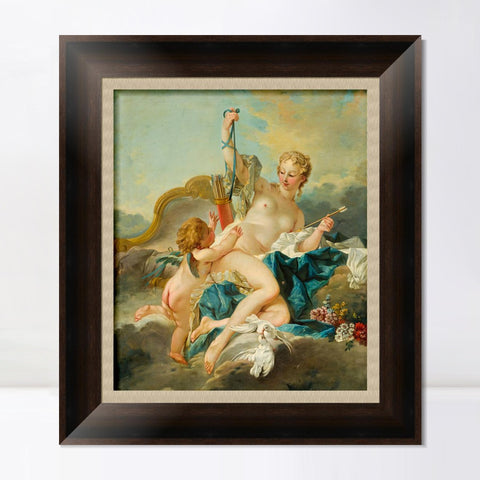 INVIN ART Framed Canvas Art Giclee Print Series#021 by Francois Boucher Wall Art Living Room Home Office Decorations