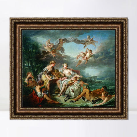 INVIN ART Framed Canvas Art Giclee Print The Abduction of Europa, 1747 by Francois Boucher Wall Art Living Room Home Office Decorations