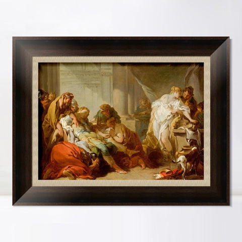 INVIN ART Framed Canvas Art Giclee Print Series#024 by Francois Boucher Wall Art Living Room Home Office Decorations