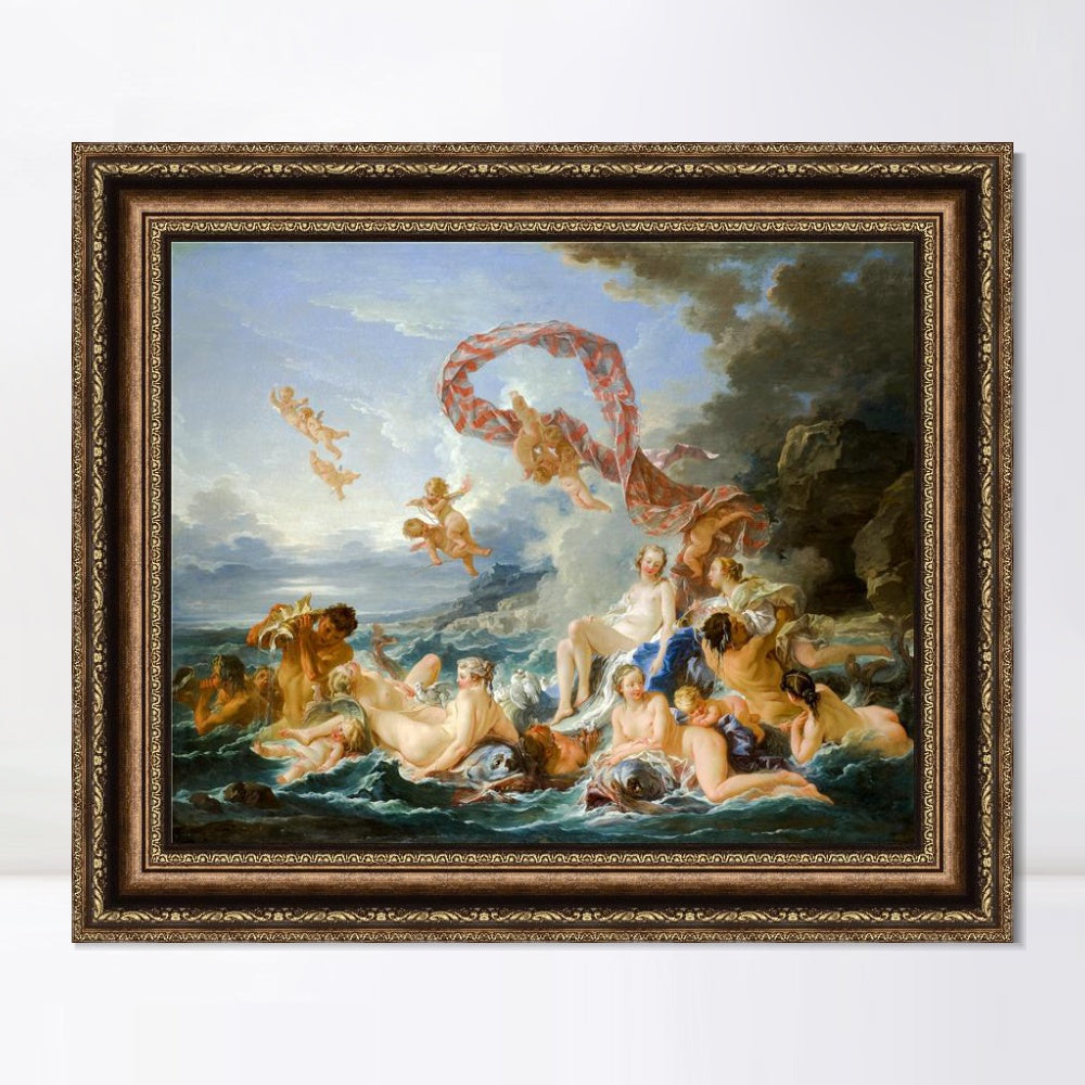 INVIN ART Framed Canvas Art Giclee Print The Triumph of Venus by Francois Boucher Wall Art Living Room Home Office Decorations