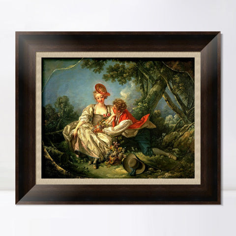 INVIN ART Framed Canvas Art Giclee Print Autumn anagoria by Francois Boucher Wall Art Living Room Home Office Decorations