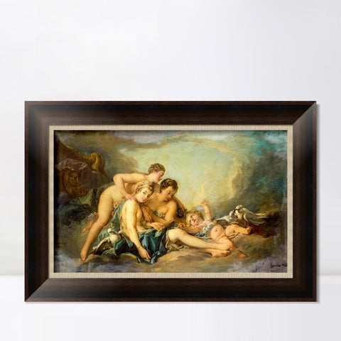 INVIN ART Framed Canvas Art Giclee Print Series#040 by Francois Boucher Wall Art Living Room Home Office Decorations
