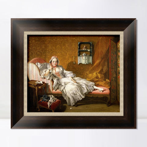 INVIN ART Framed Canvas Art Giclee Print Madame Boucher by Francois Boucher Wall Art Living Room Home Office Decorations