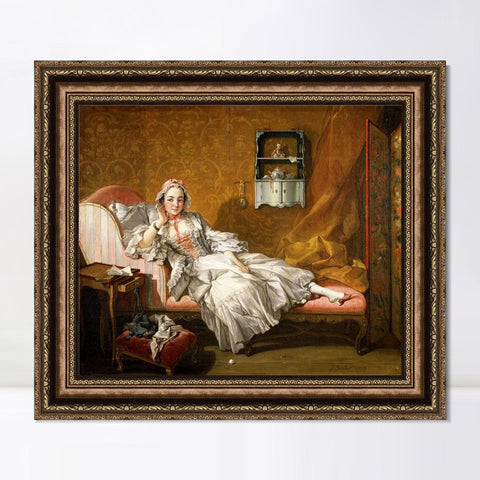 INVIN ART Framed Canvas Art Giclee Print Madame Boucher by Francois Boucher Wall Art Living Room Home Office Decorations
