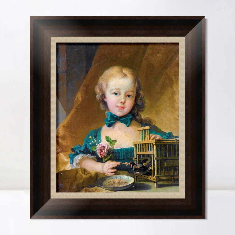 INVIN ART Framed Canvas Art Giclee Print Series#044 by Francois Boucher Wall Art Living Room Home Office Decorations