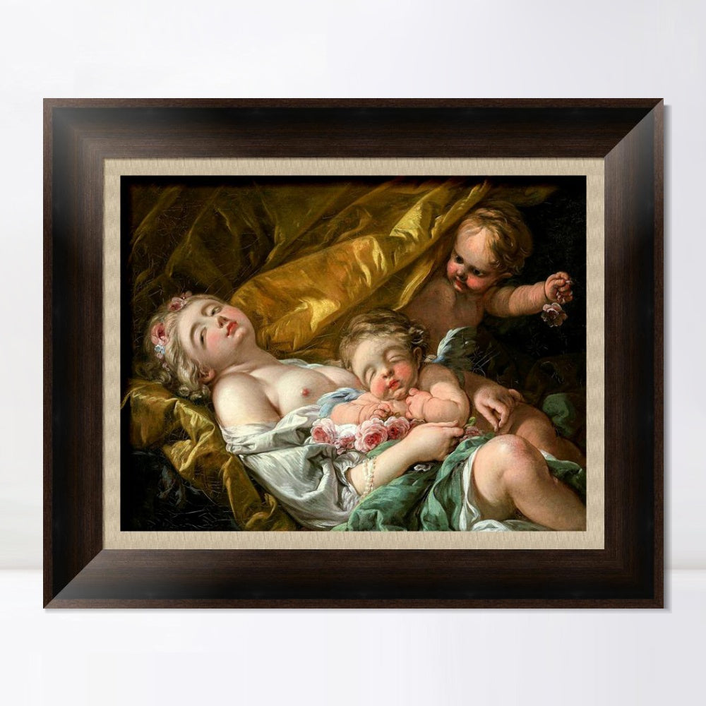INVIN ART Framed Canvas Art Giclee Print Series#053 by Francois Boucher Wall Art Living Room Home Office Decorations