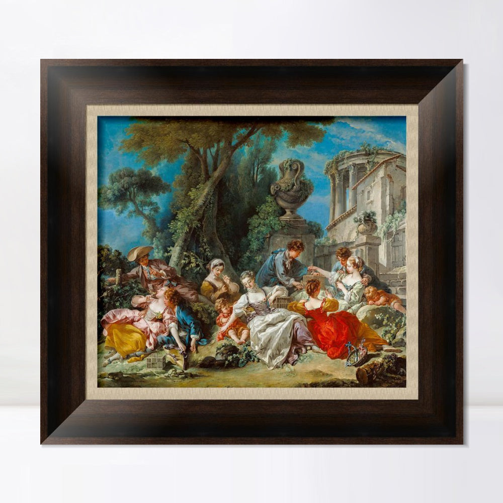 INVIN ART Framed Canvas Art Giclee Print Series#058 by Francois Boucher Wall Art Living Room Home Office Decorations
