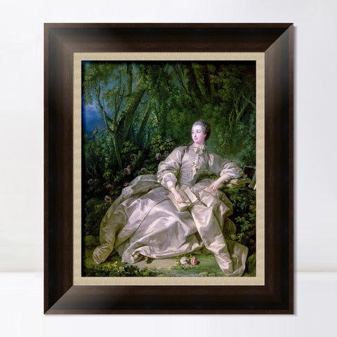 INVIN ART Framed Canvas Art Giclee Print madame de pompadour by Francois Boucher Wall Art Living Room Home Office Decorations