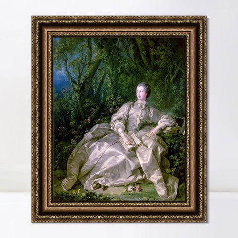 INVIN ART Framed Canvas Art Giclee Print madame de pompadour by Francois Boucher Wall Art Living Room Home Office Decorations