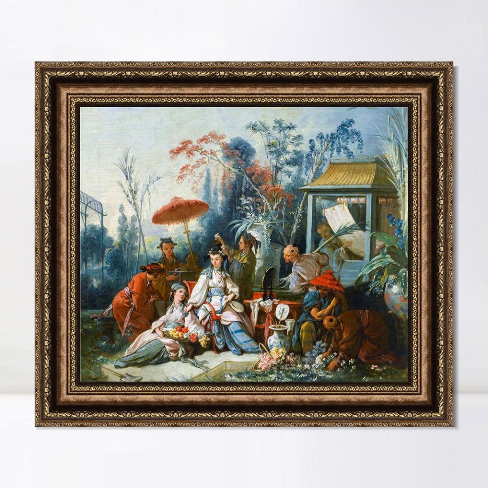 INVIN ART Framed Canvas Art Giclee Print Series#067 by Francois Boucher Wall Art Living Room Home Office Decorations