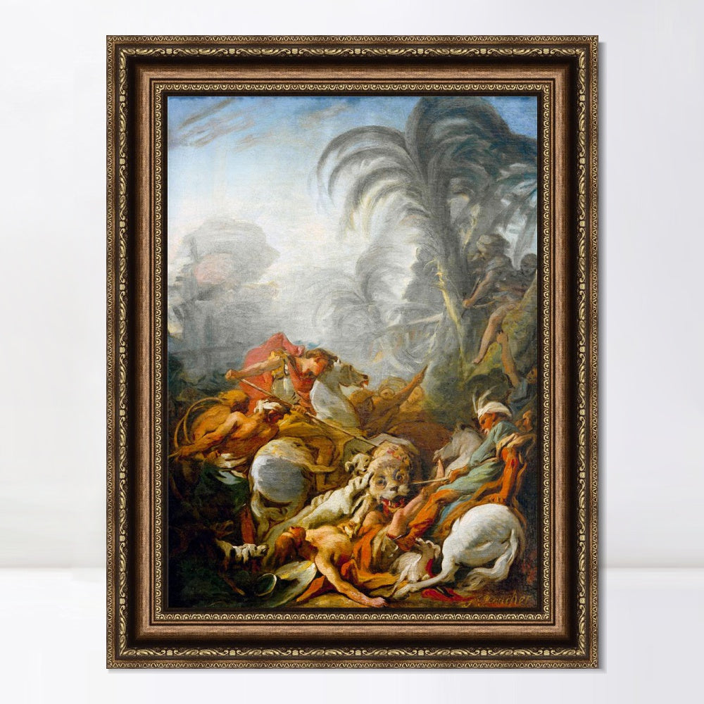 INVIN ART Framed Canvas Art Giclee Print Series#071 by Francois Boucher Wall Art Living Room Home Office Decorations