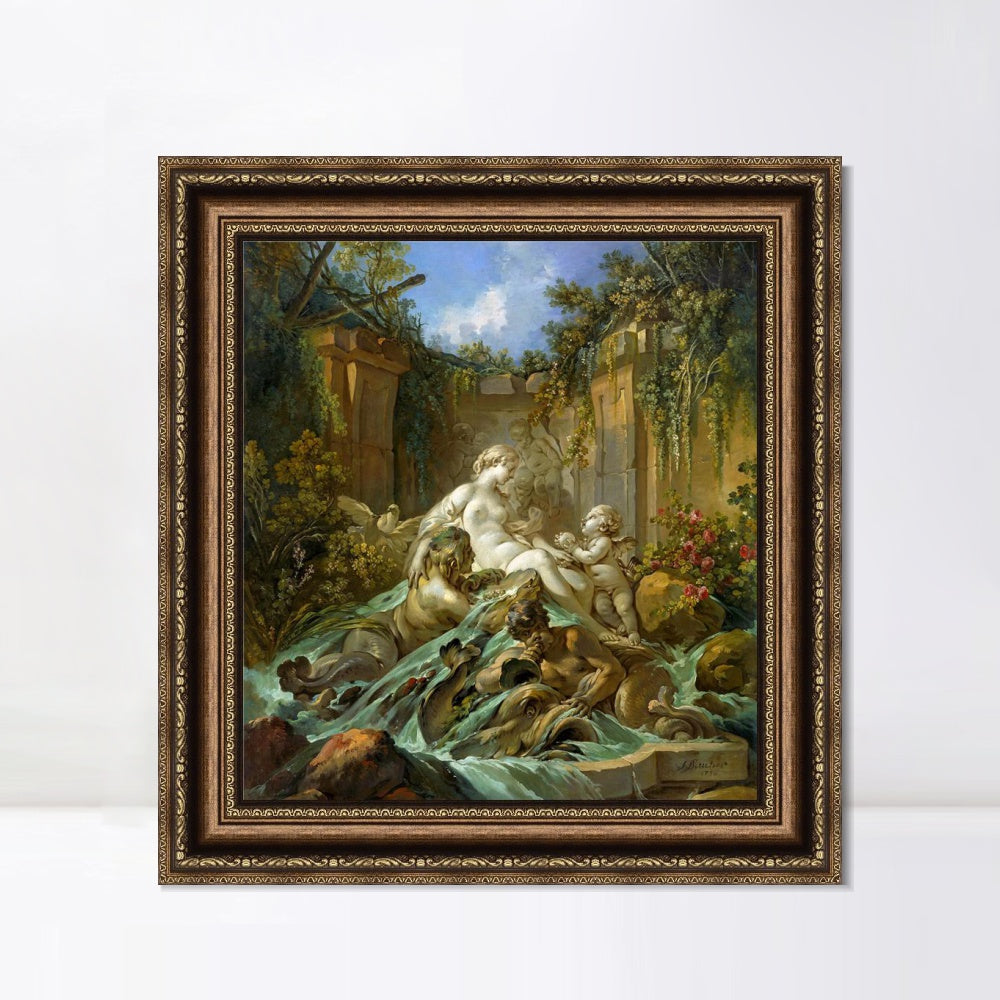 INVIN ART Framed Canvas Art Giclee Print Series#109 by Francois Boucher Wall Art Living Room Home Office Decorations