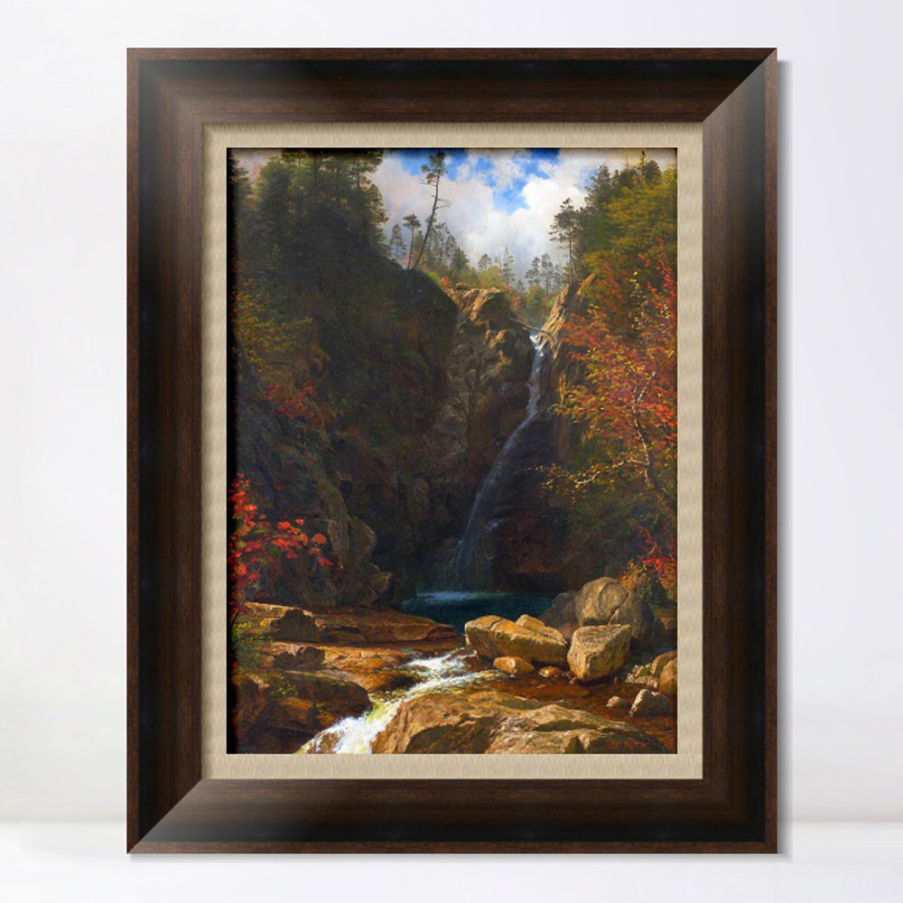 INVIN ART Framed Canvas Art Giclee Print Creek Gently Slipping From The Hills by Albert Bierstadt Wall Art