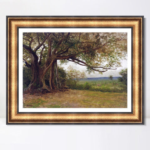 INVIN ART Framed Canvas Art Giclee Print The Trees by Albert Bierstadt Wall Art Living Room Home Office Decorations