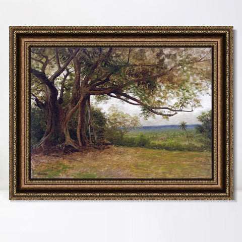 INVIN ART Framed Canvas Art Giclee Print The Trees by Albert Bierstadt Wall Art Living Room Home Office Decorations