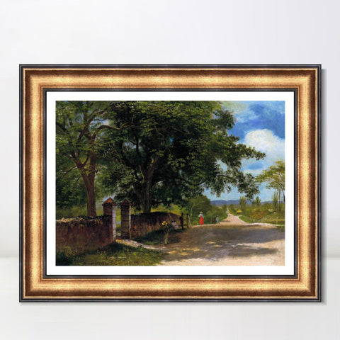 INVIN ART Framed Canvas Art Giclee Print life in the countryside by Albert Bierstadt Wall Art Living Room Home Office Decorations