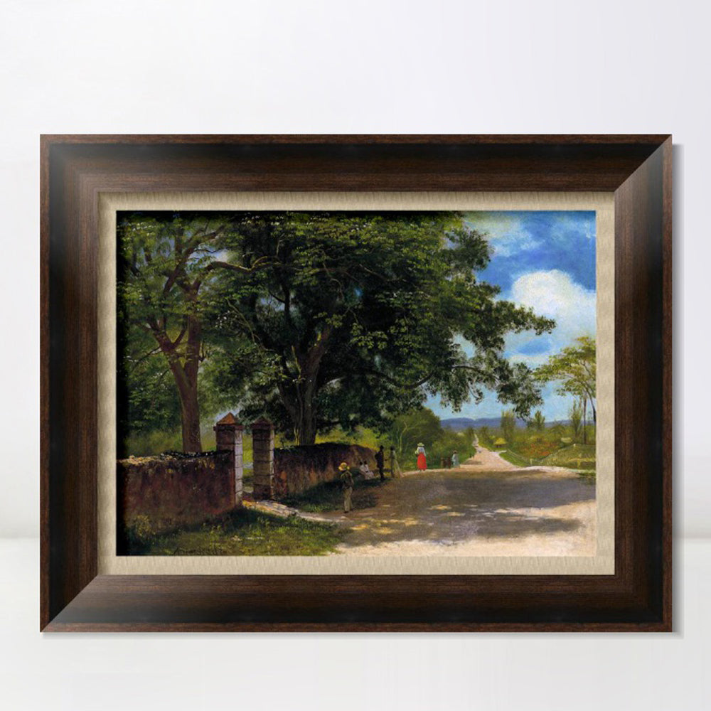 INVIN ART Framed Canvas Art Giclee Print life in the countryside by Albert Bierstadt Wall Art