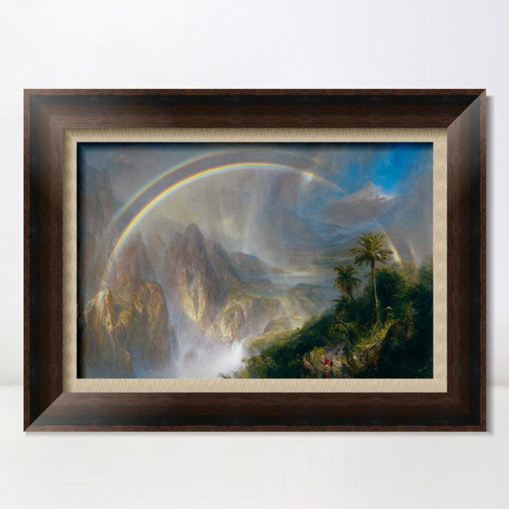 INVIN ART Framed Canvas Art Giclee Print Rainbow by Albert Bierstadt Wall Art