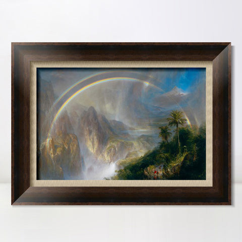 INVIN ART Framed Canvas Art Giclee Print Rainbow by Albert Bierstadt Wall Art Living Room Home Office Decorations