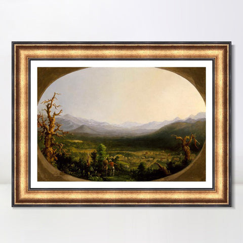 INVIN ART Framed Canvas Art Giclee Print Mountains#2 by Albert Bierstadt Wall Art Living Room Home Office Decorations
